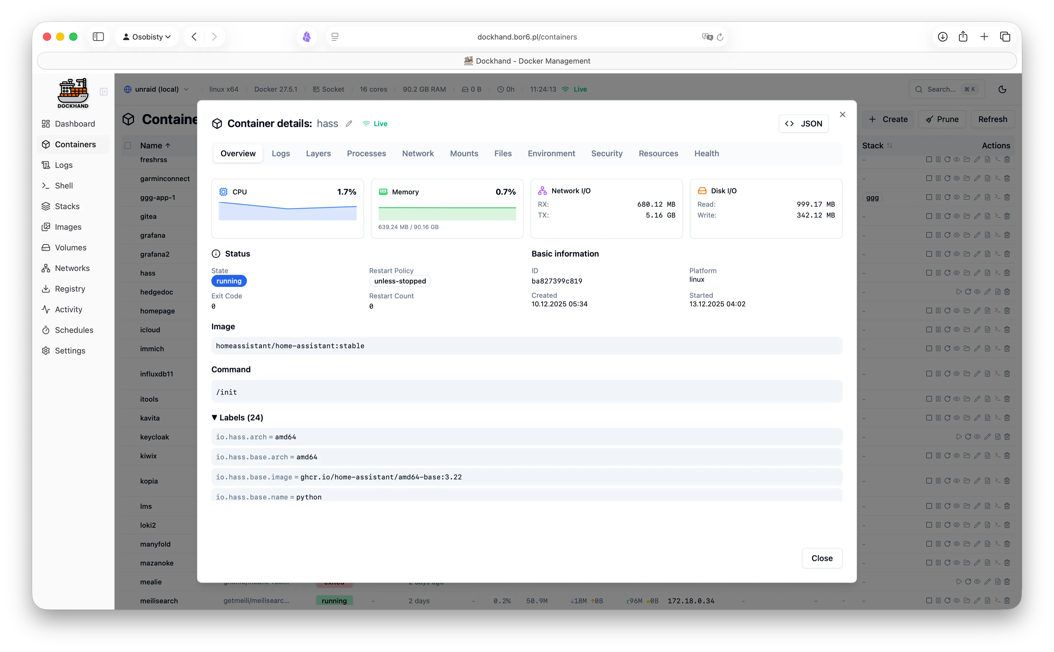 Container file browser
