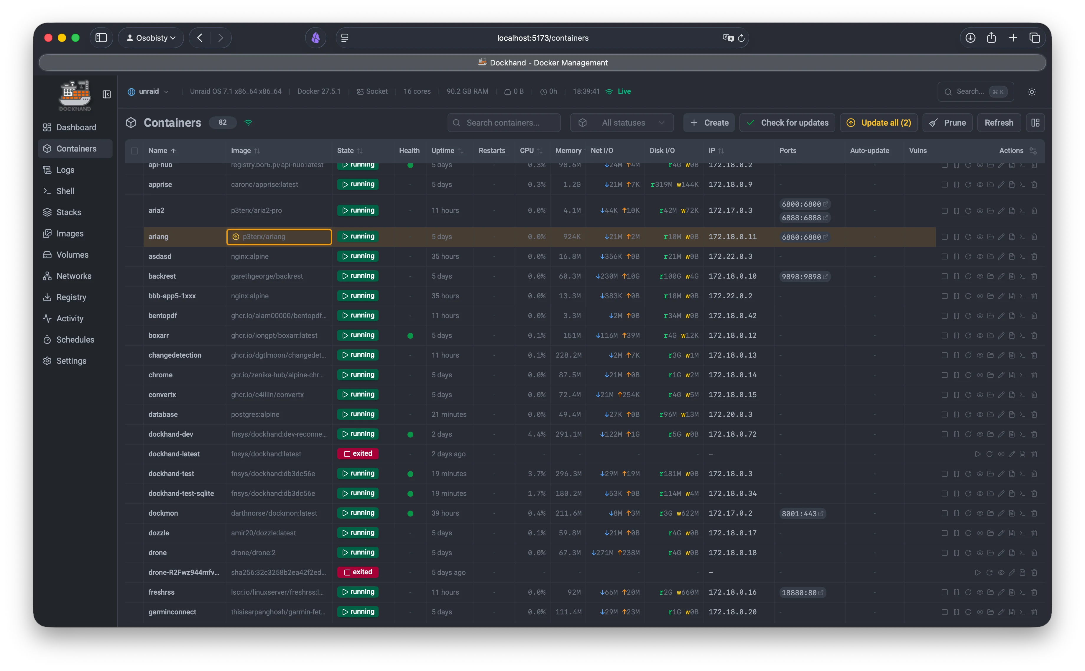 Container batch operations