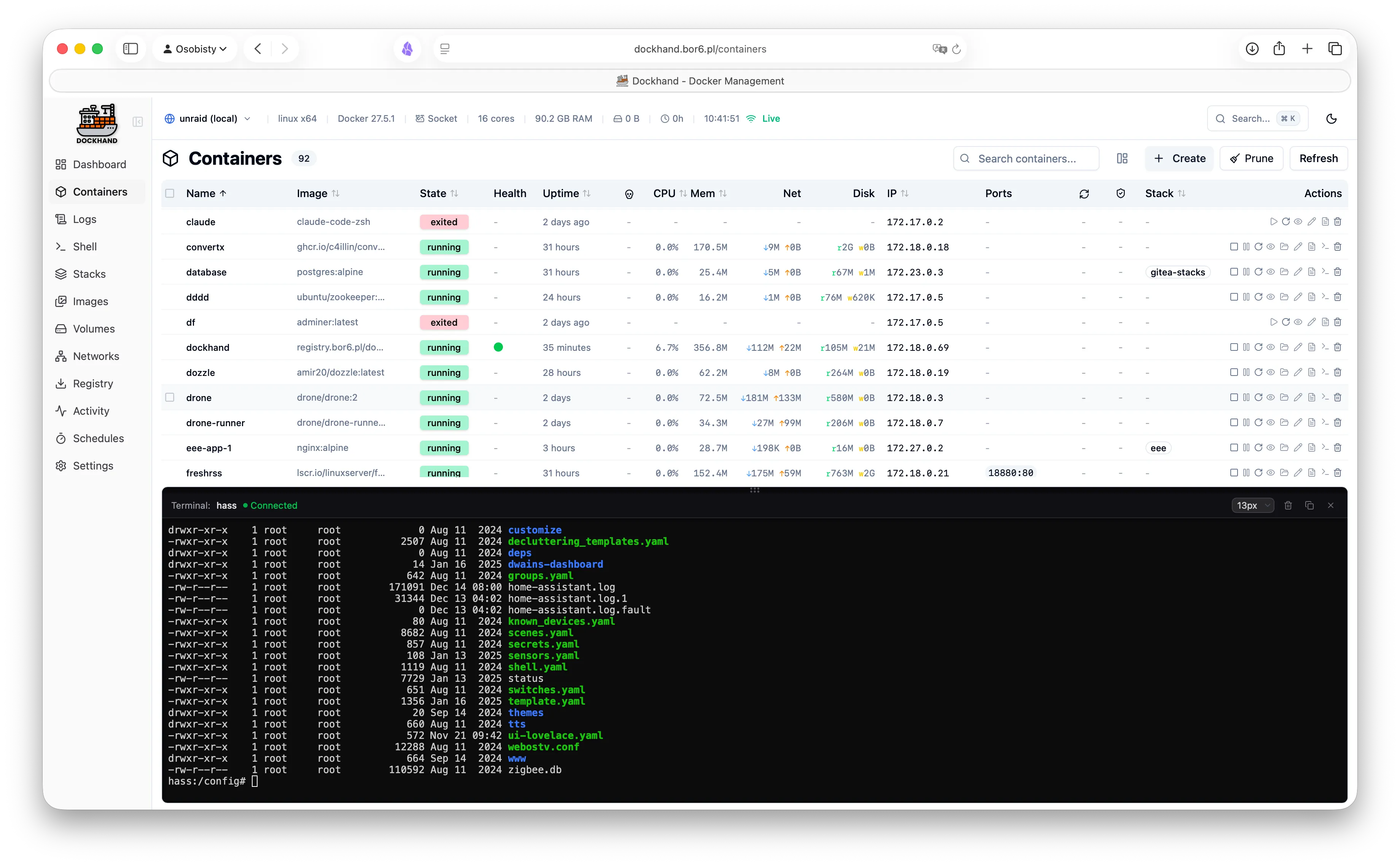 Container management