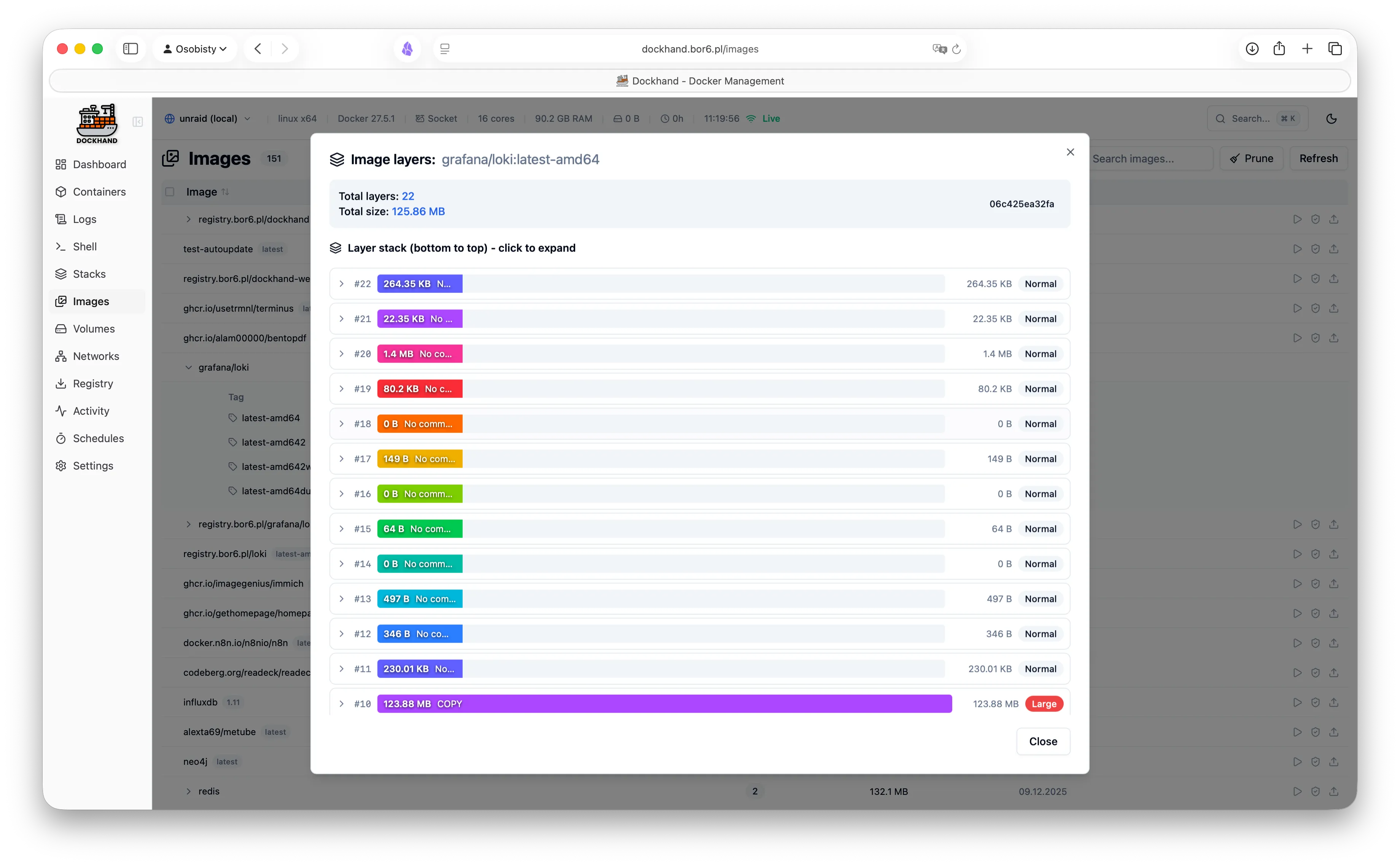 Image details and layers